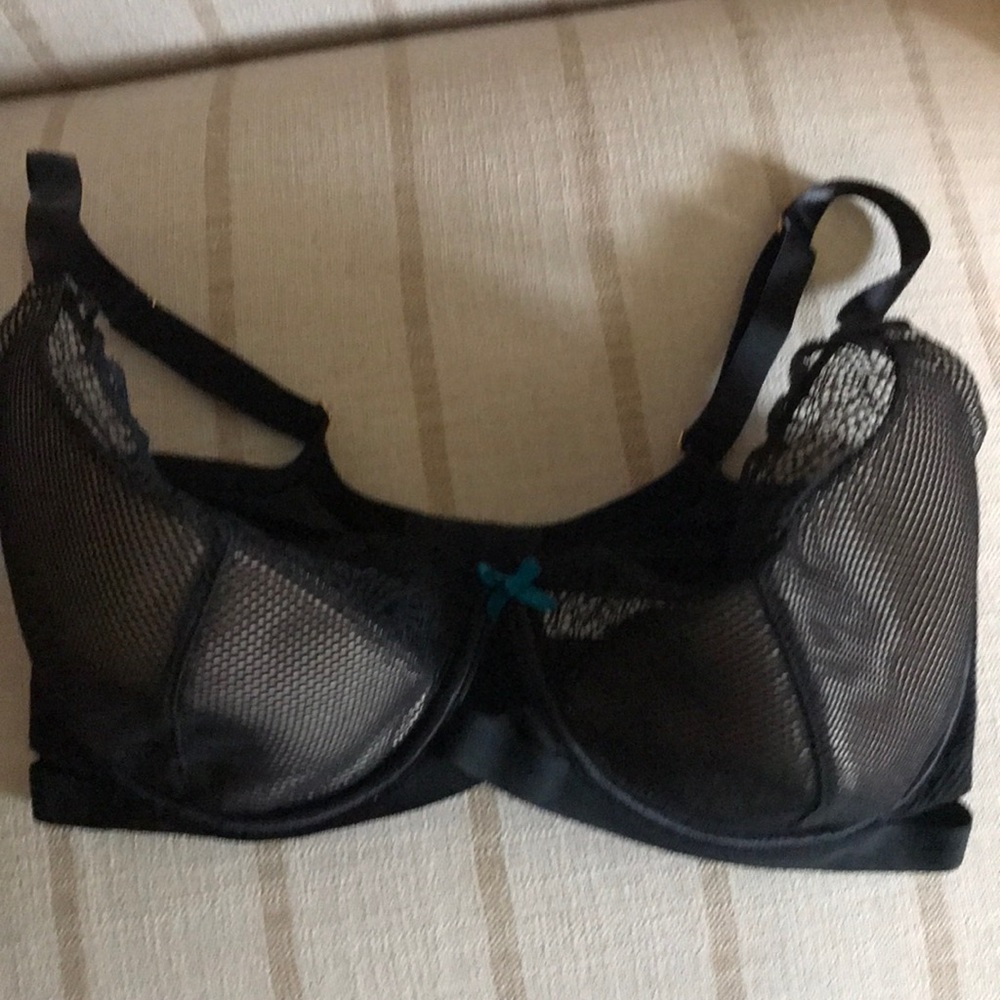 Black mesh bra